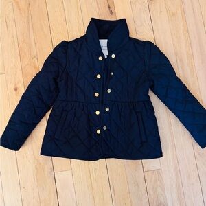 Janie and Jack Navy Blue Quilted Jacket Size: 3 to 4 Years